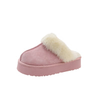 Fluffy Slippers/Snow Boots Fur Integrated Women's Half Slippers Cotton Shoes